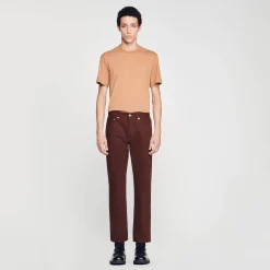 Jeans*SANDRO Jean Regular Marron Foncé