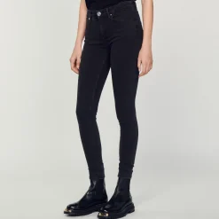 Pantalons & Jeans*SANDRO Jean Slim Taille Normale Noir