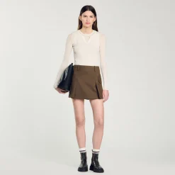 Jupes & Shorts*SANDRO Jupe Courte à Poches Kaki