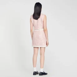 Ensembles|Jupes & Shorts*SANDRO Jupe Courte En Tweed Rose