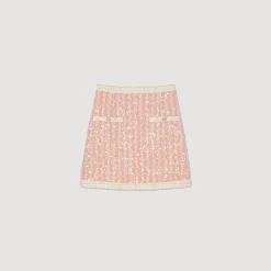 Ensembles|Jupes & Shorts*SANDRO Jupe Courte En Tweed Rose