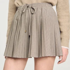 Jupes & Shorts*SANDRO Jupe Courte Plissée Camel