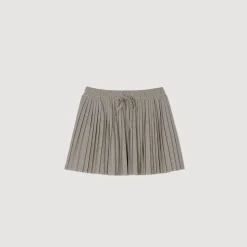 Jupes & Shorts*SANDRO Jupe Courte Plissée Camel