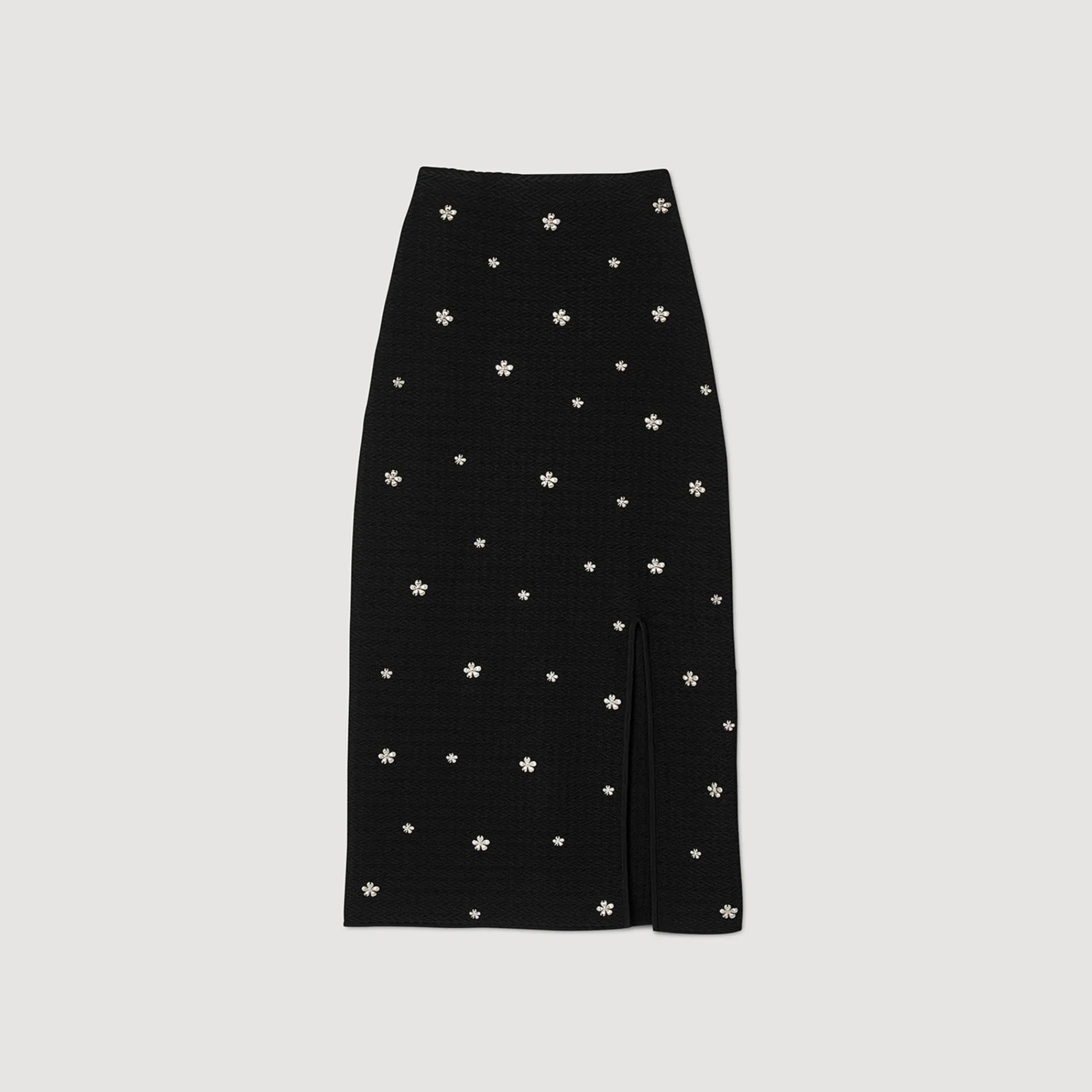 Ensembles|Jupes & Shorts*SANDRO Jupe Midi En Maille Noir