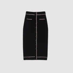 Ensembles|Jupes & Shorts*SANDRO Jupe Midi Strassée Noir