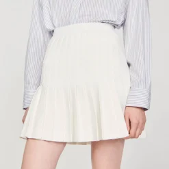 Jupes & Shorts*SANDRO Jupe Plissée blanc