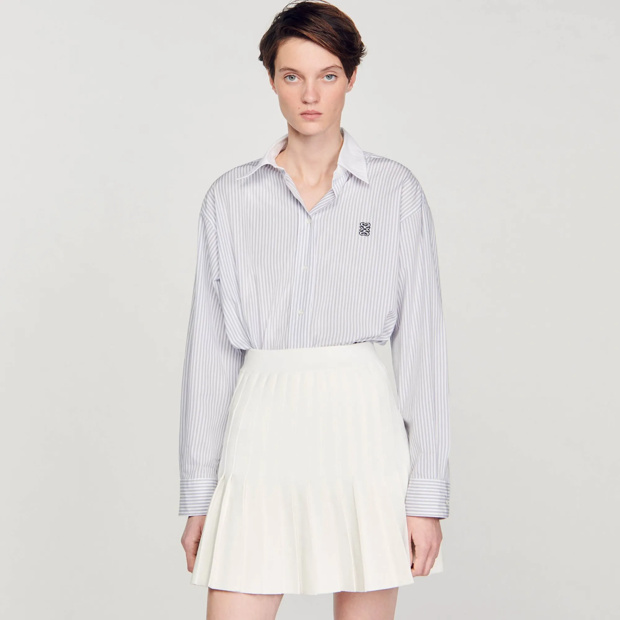 Jupes & Shorts*SANDRO Jupe Plissée blanc