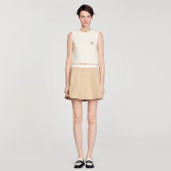 Jupes & Shorts*SANDRO Jupe Plissée Beige