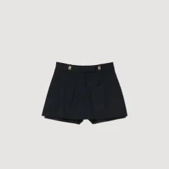 Jupes & Shorts*SANDRO Jupe Short à Passants Fantaisie Marine
