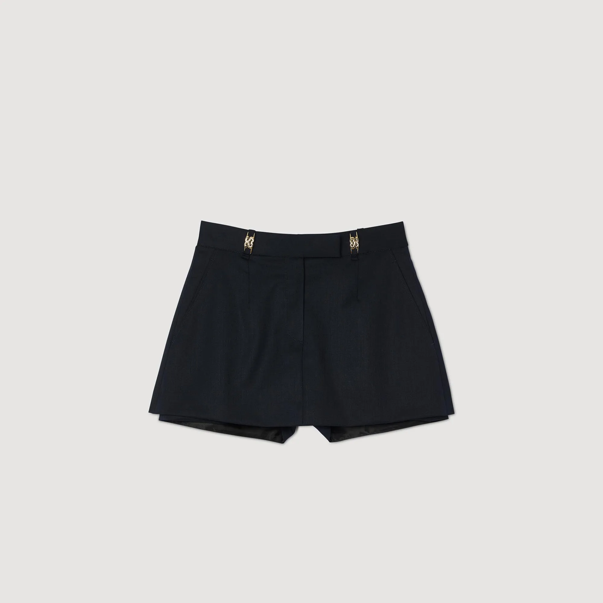 Jupes & Shorts*SANDRO Jupe Short à Passants Fantaisie Marine