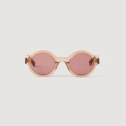 Lunettes De Soleil*SANDRO Lunettes De Soleil Rondes Beige