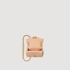 Sacs Porté Épaule|Sacs À Bandoulière*SANDRO Mini Sac YZA En Cuir Irisé Matelassé Rose