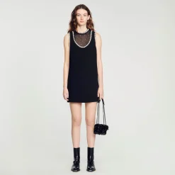 Sacs Porté Épaule|Mini Sacs*SANDRO Mini Sac Yza Sequins Noir