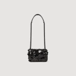 Sacs Porté Épaule|Mini Sacs*SANDRO Mini Sac Yza Sequins Noir