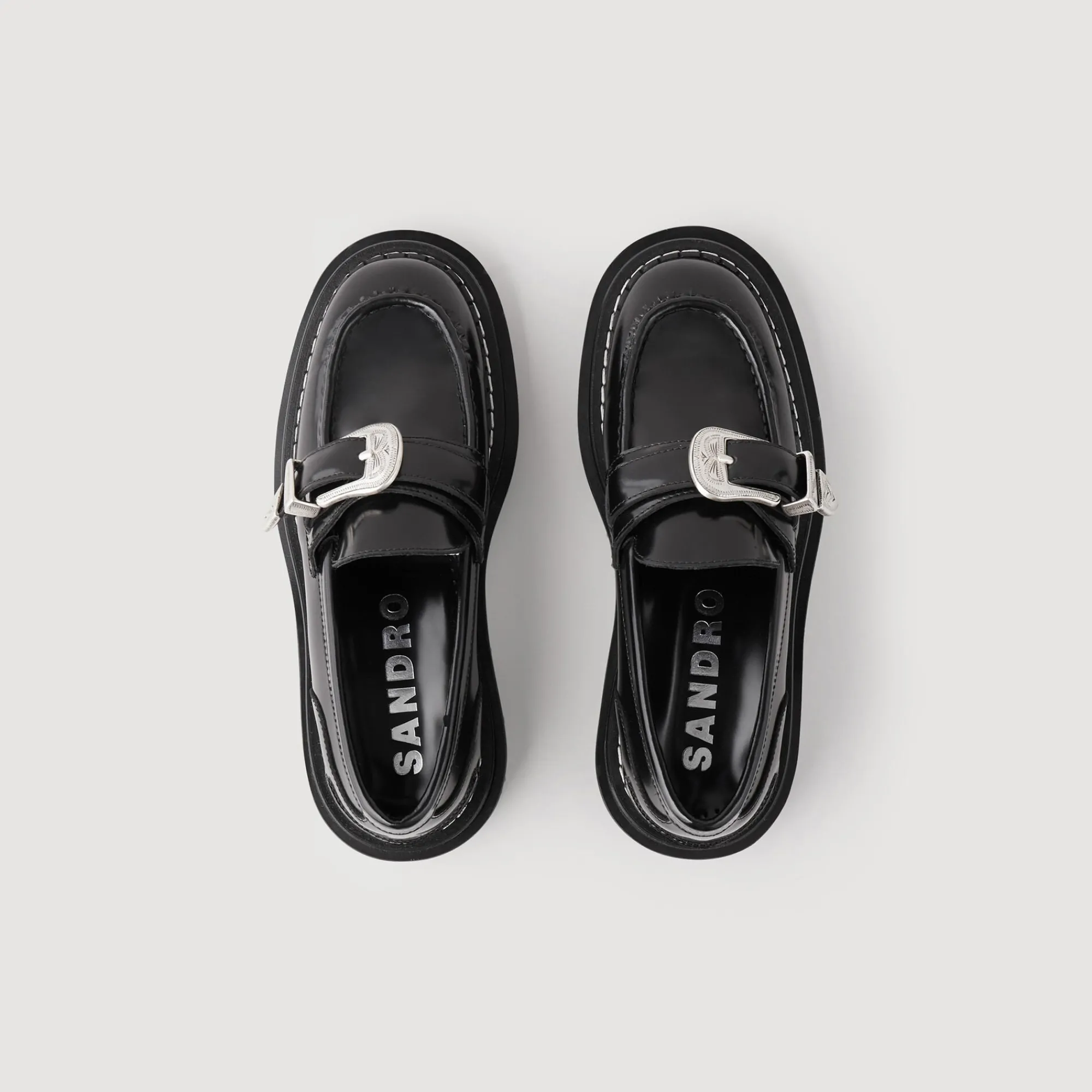 Mocassins & Mules*SANDRO Mocassins En Cuir Noir