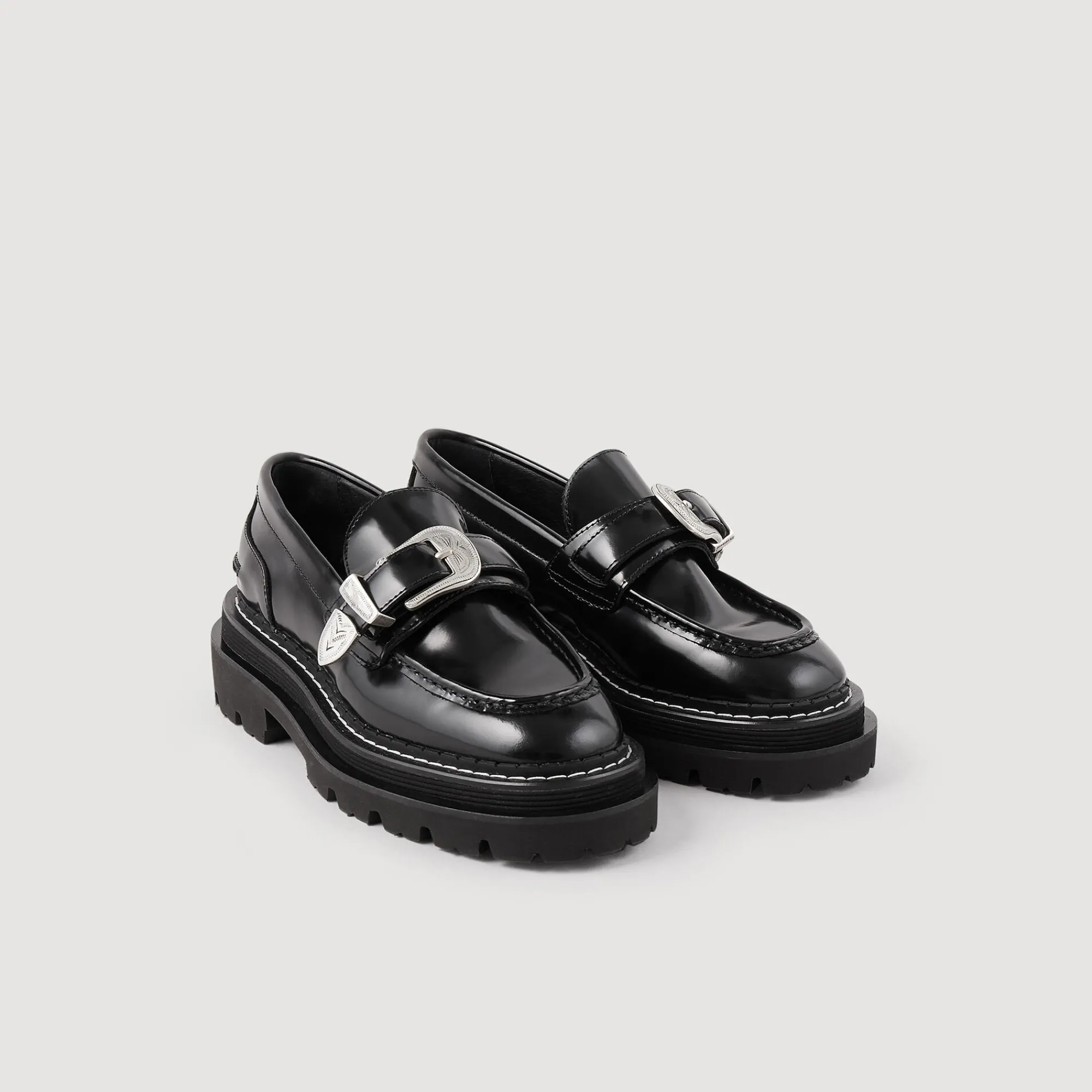 Mocassins & Mules*SANDRO Mocassins En Cuir Noir
