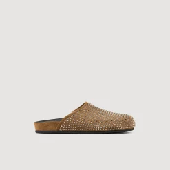 Mocassins & Mules*SANDRO Mules Strassées Kaki