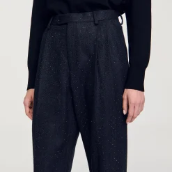 Ensembles|Pantalons & Jeans*SANDRO Pantalon à Rayures Gris Foncé