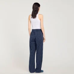 Ensembles|Pantalons & Jeans*SANDRO Pantalon à Rayures Bleu
