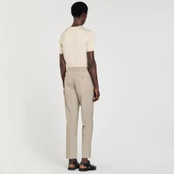 Pantalons & Shorts*SANDRO Pantalon à Taille élastiquée Taupe