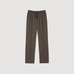 Pantalons & Shorts*SANDRO Pantalon à Taille élastiquée Taupe