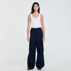 Ensembles|Pantalons & Jeans*SANDRO Pantalon Cargo Marine