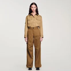 Pantalons & Jeans*SANDRO Pantalon Cargo Glaise