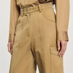 Pantalons & Jeans*SANDRO Pantalon Cargo Kaki