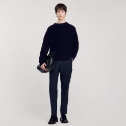 Pantalons & Shorts*SANDRO Pantalon Cargo Bleu Prusse