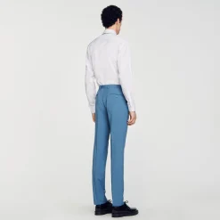 Costumes & Smokings|Pantalons & Shorts*SANDRO Pantalon De Costume Bleu Gris