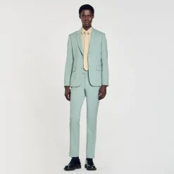 Pantalons & Shorts|Costumes & Smokings*SANDRO Pantalon De Costume vert clair