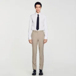 Pantalons & Shorts|Costumes & Smokings*SANDRO Pantalon De Costume Taupe