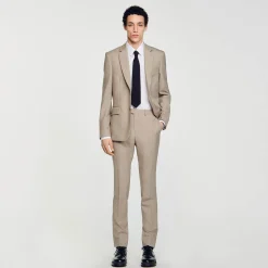 Pantalons & Shorts|Costumes & Smokings*SANDRO Pantalon De Costume Taupe