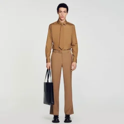 Pantalons & Shorts|Costumes & Smokings*SANDRO Pantalon De Costume Camel