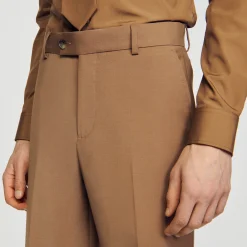 Pantalons & Shorts|Costumes & Smokings*SANDRO Pantalon De Costume Camel