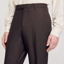 Pantalons & Shorts|Costumes & Smokings*SANDRO Pantalon De Costume Marron