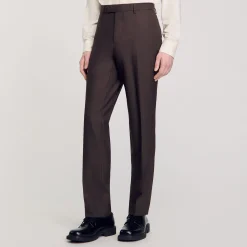 Pantalons & Shorts|Costumes & Smokings*SANDRO Pantalon De Costume Marron