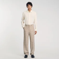 Pantalons & Shorts|Costumes & Smokings*SANDRO Pantalon De Costume Beige