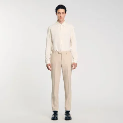 Pantalons & Shorts|Costumes & Smokings*SANDRO Pantalon De Costume Beige Clair