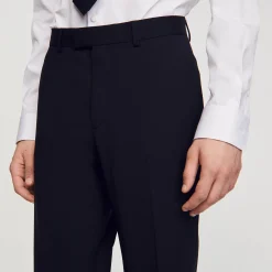 Pantalons & Shorts|Costumes & Smokings*SANDRO Pantalon De Costume à Coupe Classique Noir