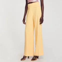 Costumes|Pantalons & Jeans*SANDRO Pantalon De Costume à Pinces Jaune Orange