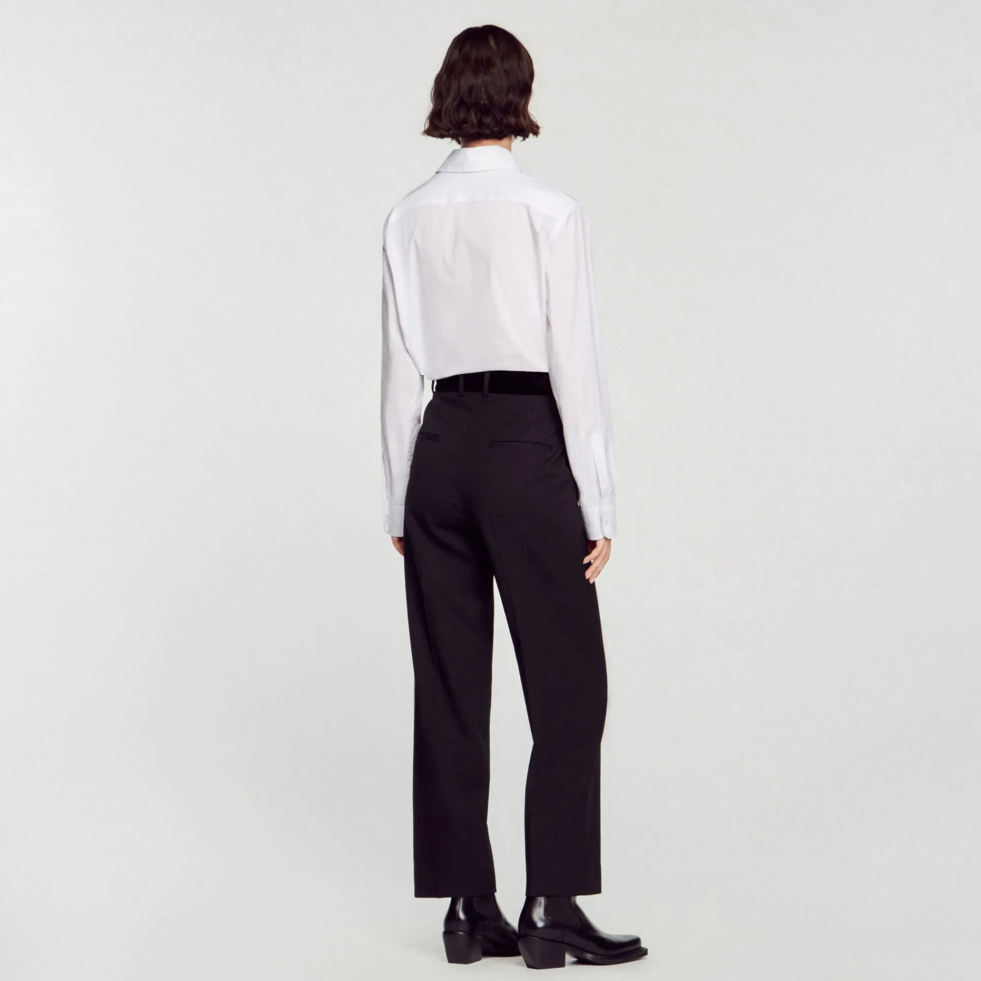 Costumes|Pantalons & Jeans*SANDRO Pantalon De Costume Droit Noir