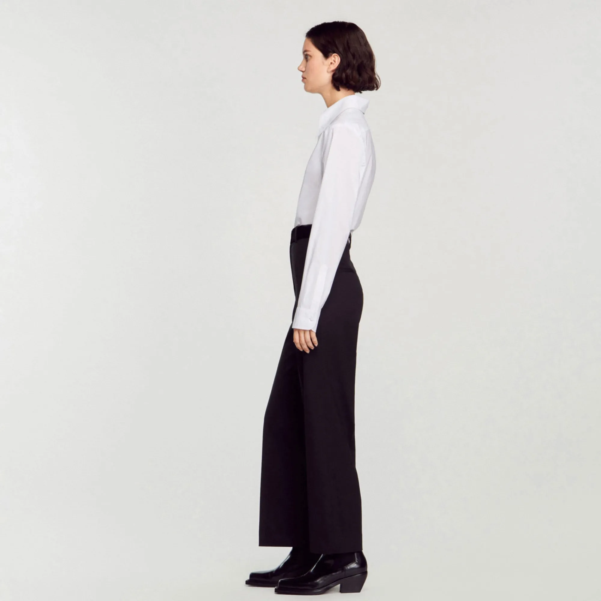 Costumes|Pantalons & Jeans*SANDRO Pantalon De Costume Droit Noir