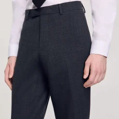 Pantalons & Shorts|Costumes & Smokings*SANDRO Pantalon De Costume En Laine gris chiné