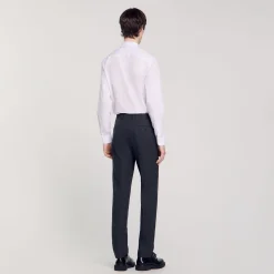 Pantalons & Shorts|Costumes & Smokings*SANDRO Pantalon De Costume En Laine gris chiné