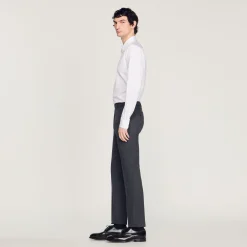 Pantalons & Shorts|Costumes & Smokings*SANDRO Pantalon De Costume En Laine gris chiné