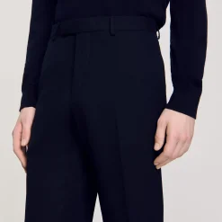Pantalons & Shorts|Costumes & Smokings*SANDRO Pantalon De Costume En Laine Marine