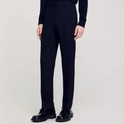 Pantalons & Shorts|Costumes & Smokings*SANDRO Pantalon De Costume En Laine Marine