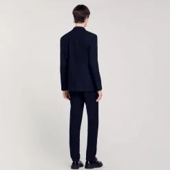 Pantalons & Shorts|Costumes & Smokings*SANDRO Pantalon De Costume En Laine Marine
