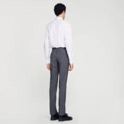 Pantalons & Shorts|Costumes & Smokings*SANDRO Pantalon De Costume En Laine gris chiné
